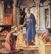 Fra Filippo Lippi The Annunciation with two Kneeling Donors Sweden oil painting artist